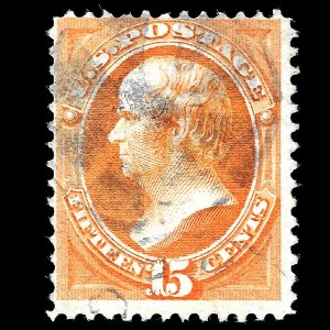 WCstamps: U.S. Scott #141 / 6c H. Grill, VG/F, Used, 2023 Crowe Cert / CV $1,500