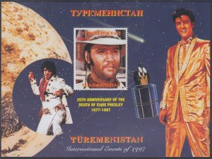 TURKMENISTAN # 003 (Unlisted) SOUVENIR SHEET of ELVIS PRESLEY