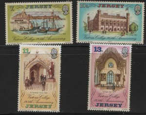 JERSEY, 179-182, (4) SET,  MNH, 1977 Jersey Victoria college 125th anniv.