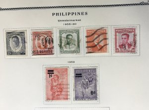 Philippines Post-WW II Lot 1947-69 in Scott Speciality Album CV $71+