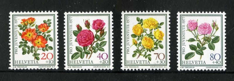 SWITZERLAND B451-4 MNH SCV $3.55 BIN $2.00  FLOWERS