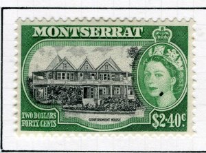 MONTSERRAT; 1953 early QEII Pictorial issue fine Mint hinged $2.40. value
