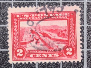 Scott 398 - 2 Cents Panama-Pacific - Used - Nice Stamp - SCV $1.00