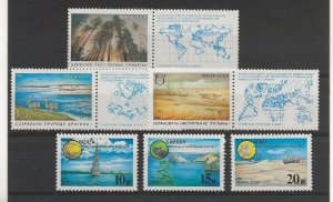 Russia 1989-91 Conservation, Environment 2 sets sg.5967-9 & 6227-9 MNH