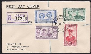 BECHUANALAND 1947 Royal Visit registered FDC ex Lobatsi....................B2456