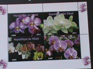 CHAD-2013.COLORFUL BEAUTIFUL LOVELY ORCHIDS -MNH-S/S VF-LAST ONE HARD TO FIND