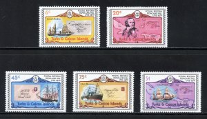 Turks and Caicos 391-95 MLH, Centenary Rowland Hill/ Postal Reform Set. - 1979.