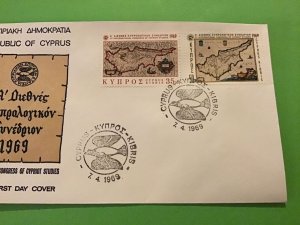 Cyprus First Day Cover Congress of Cypriot Studies 1969 Stamp Cover R43230