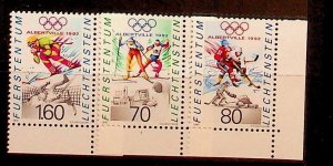 LIECHTENSTEIN Sc 973-5 NH ISSUE OF 1991 - OLYMPICS