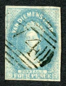 Tasmania SG36 4d Pale Blue Cat 26 pounds 