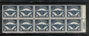 USA #C5 Very fine Never Hinged Plate # Block Of Ten