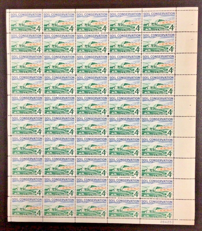 1133     Soil Conservation    MNH 4 c Sheet of 50     FV $2.00    Issued in 1959