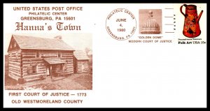 US Hanna's Town Philatelic Center Greensburg,PA 1980 Cover