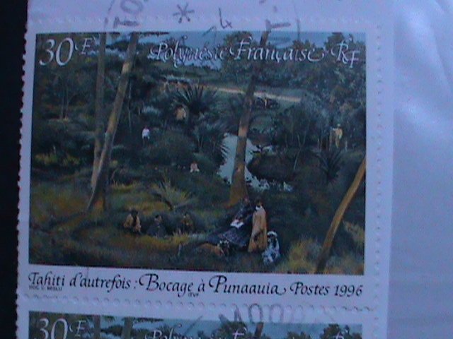FRANCE-POLYNISIAN 1994 SC #640 FAMOUS PAINTING- FANCY CANCEL COVER VERY FINE