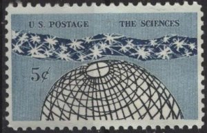 US 1237 (used) 5¢ the sciences (1963)