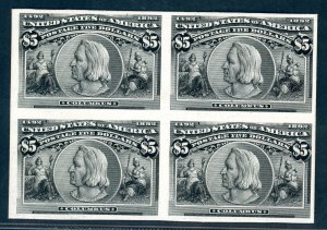 US SCOTT #245P4 XF PLATE PROOF ON CARD BLOCK OF 4 ABSOLUTELY PRISTINE AK 4/1/24