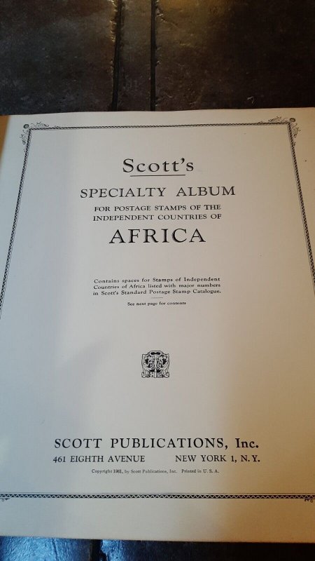 Scott Speciality Stamp Album for Africa, ... see details below - FREE SHIPPIN...