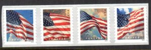 US Scott 5882a (5879-5882) 2024 (Forever) Flags: APU 3K Coil Strip of Four SA