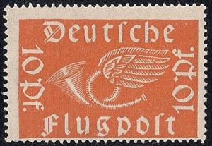 Germany #C1 10PF Post Horn with Wings 1919 Mint OG NH F