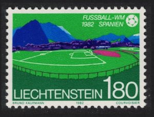 Liechtenstein Rheinau playing fields Balzers Football 1982 MNH SG#794