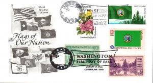 #4328 FOON: Washington State Flag Combo Artcraft FDC