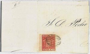 SPAIN - POSTAL HISTORY: cubierta de sobre no completa EDIFIL 24 - 10° dia de uso