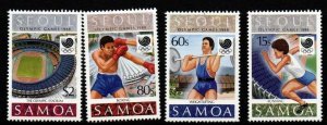 SAMOA SG783/6 1988 OLYMPIC GAMES  MNH