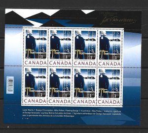 CANADA - 2007 CAPTAIN GEORGE VANCOUVER SHEET OF EIGHT - SCOTT 2219 - MNH