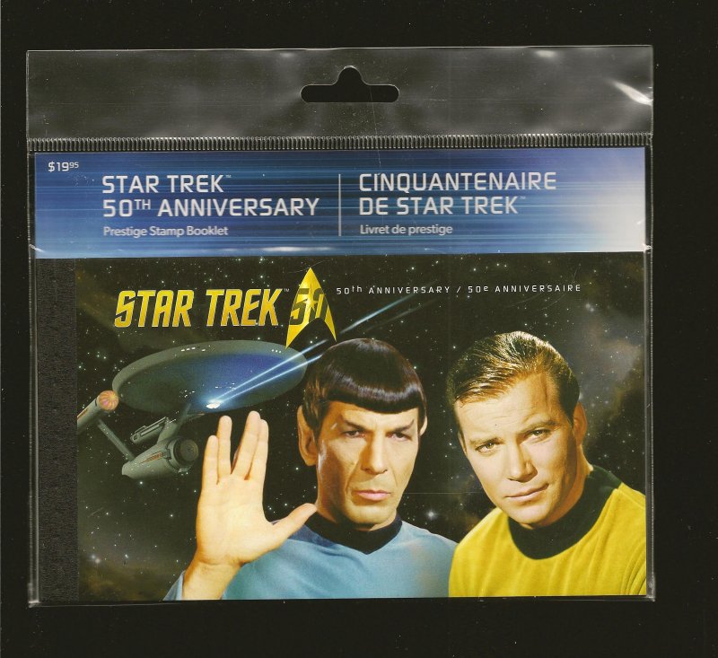 Canada Star Trek 50th Anniversary 2016 Prestige Stamp Booklet Sealed