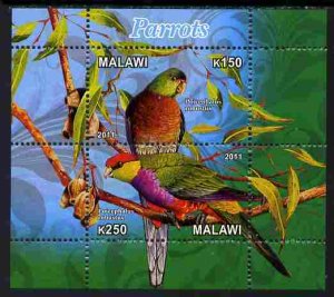 MALAWI - 2011 - Parrots #3 - Perf 2v Sheet - MNH - Private Issue