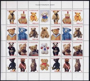Suriname, Republic 2004, Teddy bears 2x12v sheet, MNH