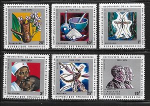 Rwanda 367-372 150th Quinine set MNH