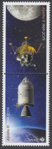 Canada - #3187a  Apollo 11, Se-Tenant Pair - MNH