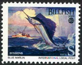 Blue Marlin: Billfish - Intl. Local Post - MNH - Cinderella