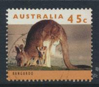 Australia SG 1454b  Used  orange brown  insc Type II - wildlife Kangaroo