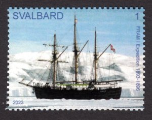 SVALBARD SPITSBERGEN 2023 SHIP FRAM NANSEN POLAR EXPEDITION MNH LOCAL STAMPS