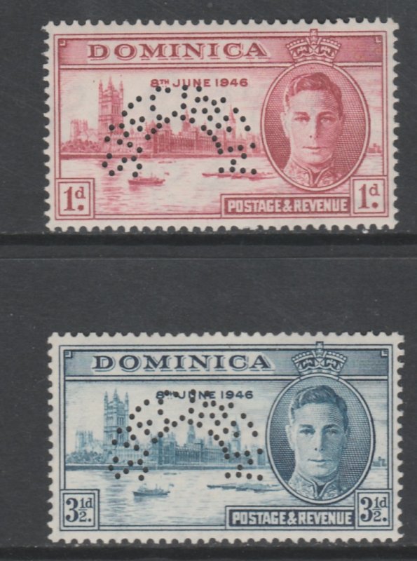 DOMINICA  1946 VICTORY  SPECIMEN   set of 2