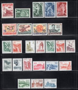 Yugoslavia 1951-1958 Group of Better Singles + Sets Mint H(1 Set Used)