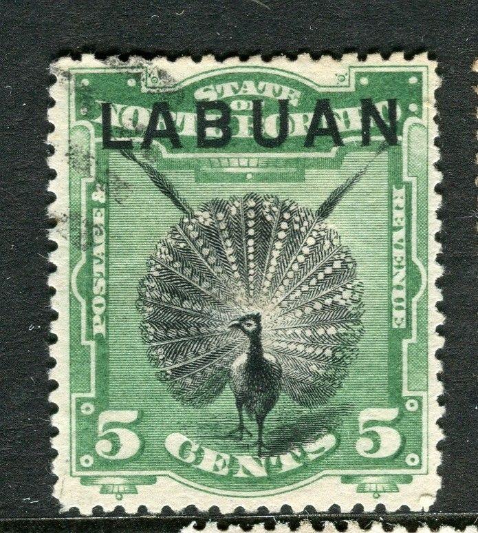 LABUAN; 1894 classic Pictorial issue fine used 5c. value