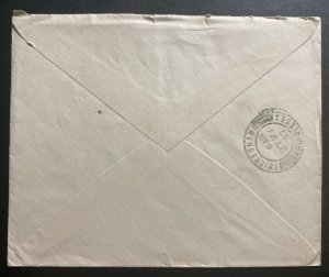 1937 Tanga Tanganyika British KUT Airmail Cover To Harrow M England 