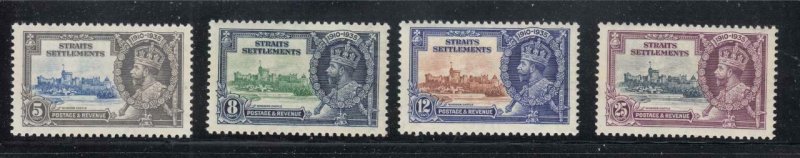 STRAITS SETTLEMENTS # 213-216 VF-MNH KGV SILIVER JUBILEES