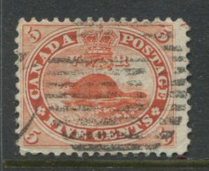 Canada 1859 5 cents vermilion used