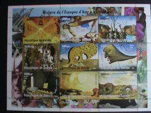 ​GUINEA  STAMP:1998 WORLD FAMOUS MODEM PAINTINGS STAMPS : MNH FULL SHEET VF