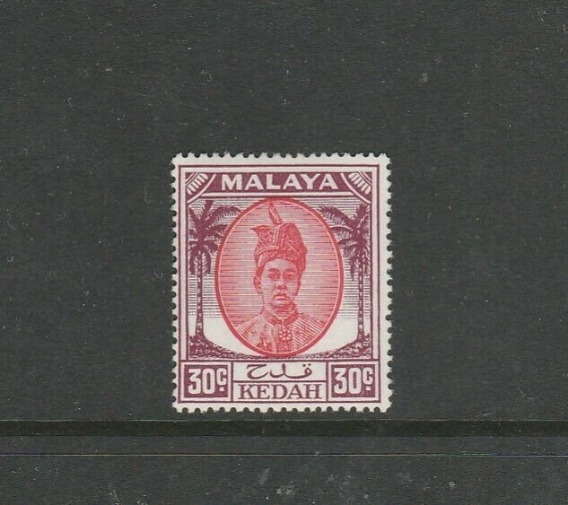 Malaya Kedah 1950/55 30c MM SG 85a