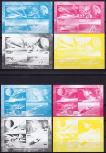 Chad 2009 Space 40th anniversary of Apollo 11/Ares/Orion 2 Shlt.COLOR PROOFS MNH