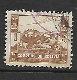 BOLIVIA, 249, USED, SYMBOLS OF INDUSTRY