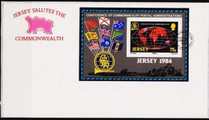 Jersey. 1984 FDC. 75p Miniature Sheet. S.G.MS333. Fine Used