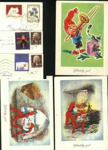 Denmark.3 Diff. Christmas Card.1973-74-76.Santa.Postal Used.