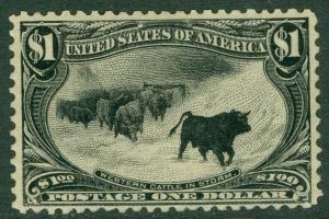 EDW1949SELL : USA 1898 Sc #292 Fresh, nice stamp appear NH but probably regummed