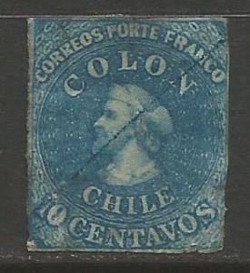 CHILE COLUMBUS 12b VFU THIN N969
